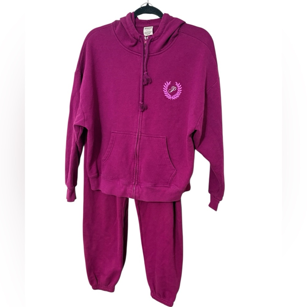 VSPINK Campus Fleece Full Zip Hoodie & Sweatpant